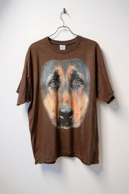 Big Pup Energy – German Shepherd Face Graphic T-Shirt (Size XL)