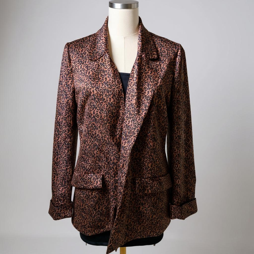 Lightweight Leopard-Print Jacket (XL)